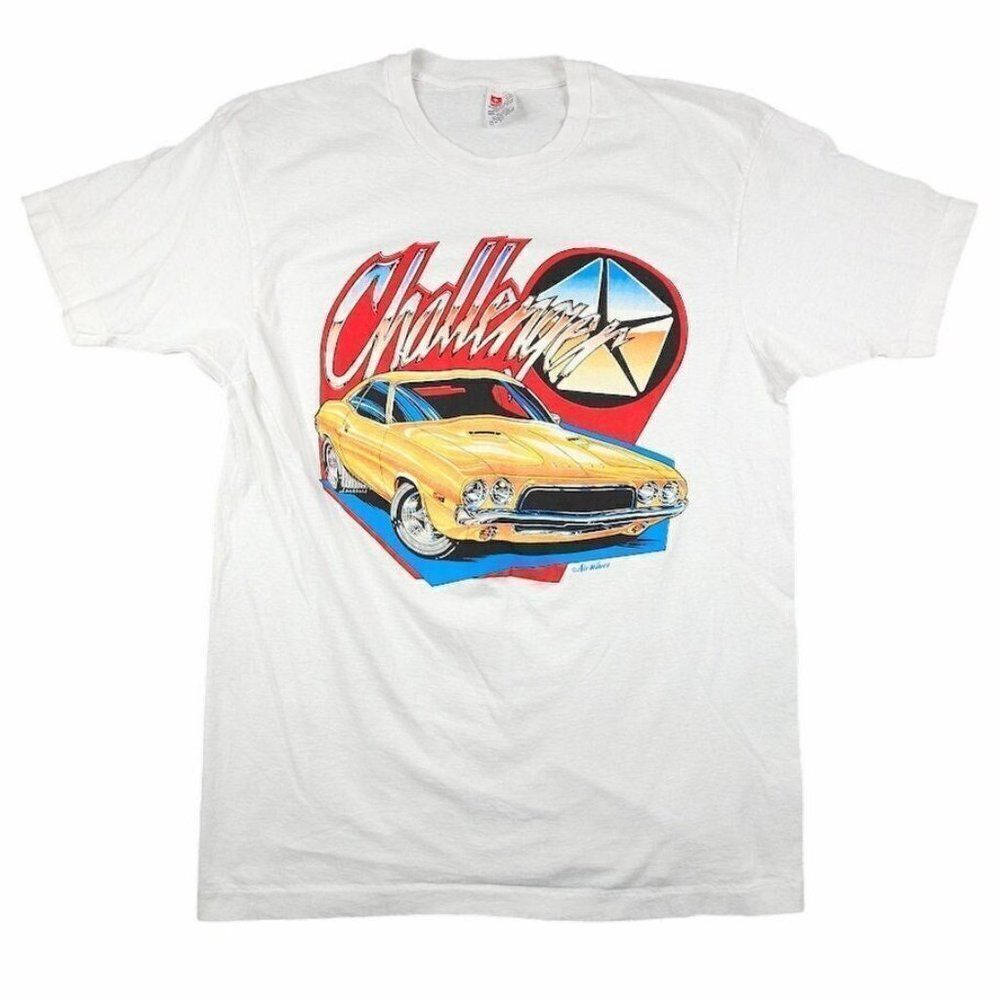 Vintage Dodge Challenger T Shirt Mens Size Medium 80s 90s Muscle Car